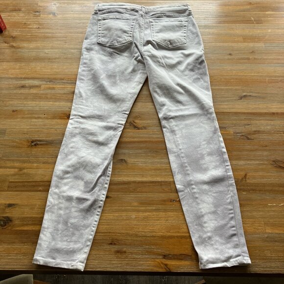 GAP Legging Skimmer 5 pocket white & grey tie dye denim with stretch size 4 - Picture 3 of 6